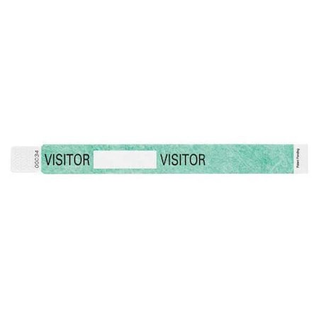 ID Wristband, 10inL x 1inW, Visitor, PK500 MPN:T2UD-205-17
