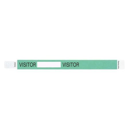 ID Wristband, 10inLx3/4inW, Visitor, PK500 MPN:VIS-TA-17