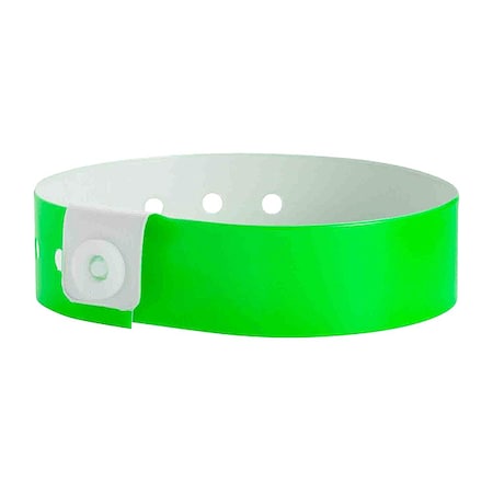 ID Wristband, Vinyl, L-Shaped, Green, PK500 MPN:V1-01