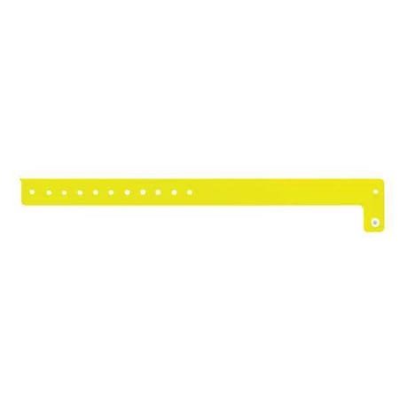 ID Wristband, Vinyl, L-Shaped, Yellow, PK500 MPN:V1-02