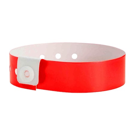ID Wristband, Vinyl, L-Shaped, Red, PK500 MPN:V1-03