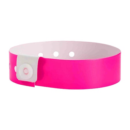 ID Wristband, Vinyl, L-Shaped, Pink, PK500 MPN:V1-07