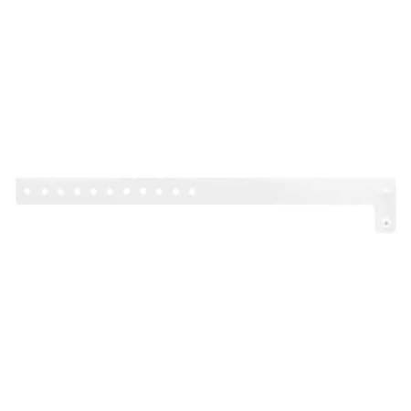 ID Wristband, Vinyl, L-Shaped, White, PK500 MPN:V1-09