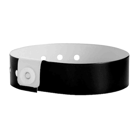 ID Wristband, Vinyl, L-Shaped, Black, PK500 MPN:V1-10