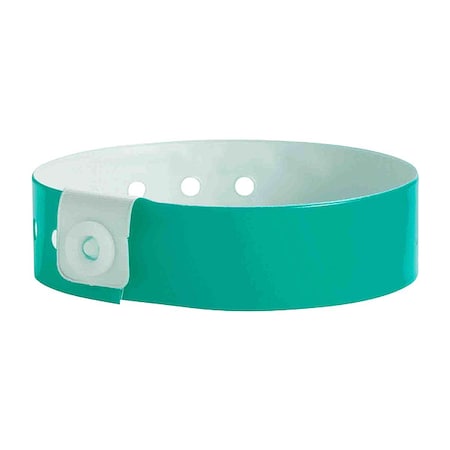 ID Wristband, Vinyl, L-Shaped, Teal, PK500 MPN:V1-30