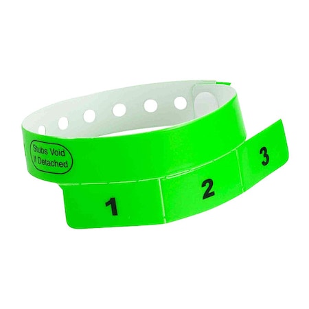ID Wristband, Vinyl, Cash Tag, Green, PK500 MPN:VC3-01