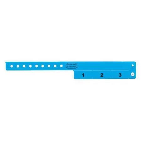 ID Wristband, Vinyl, Cash Tag, Blue, PK500 MPN:VC3-05