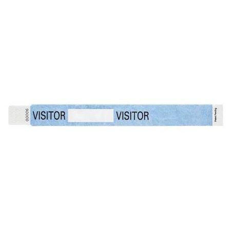 ID Wristband, Sky Blue, Visitor, PK500 MPN:VIS-TA-22