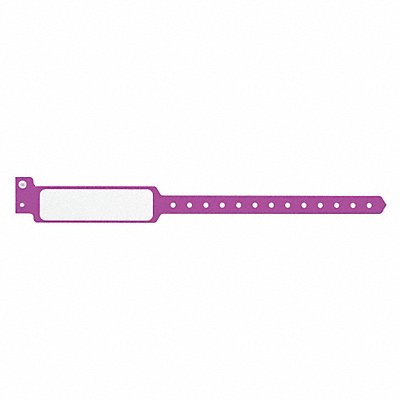 ID Wristband Plastic Wide Purple PK500 MPN:P5M-36