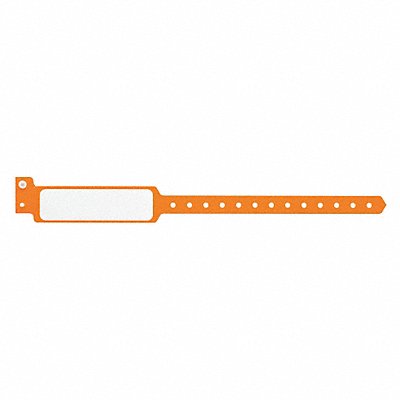 ID Wristband Plastic Wide Orange PK500 MPN:P5M-40
