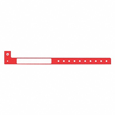 ID Wristband L-Shaped Red PK500 MPN:P7M-03