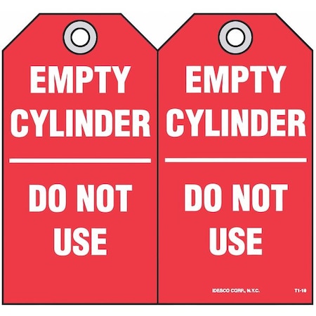 Empty Cylinder/Do Not Use Tag, PK10 MPN:KAT118AC
