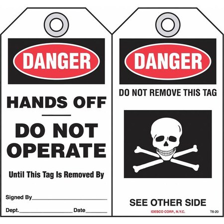 Hands Off Safety Tag, PK10 MPN:KAT620AC