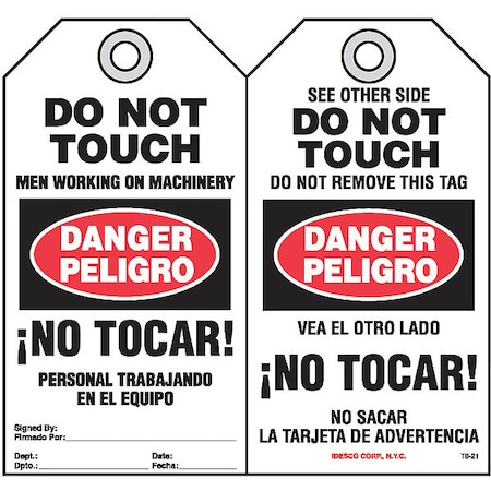 No Tocar Safety Tag, PK10 MPN:KAT821AC