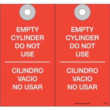 Empty Cylinder Safety Tag, PK10 MPN:KAT897AC