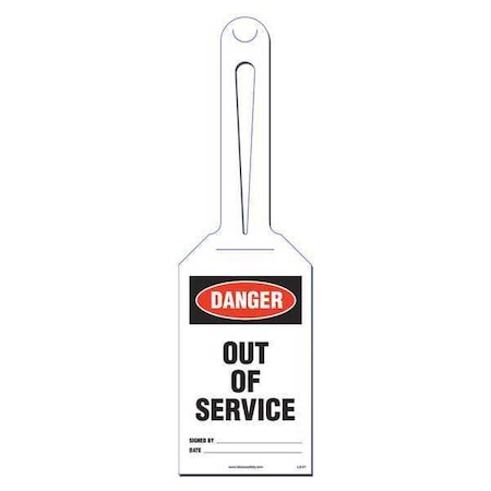 Out of Service Loop Safety Tag, PK10 MPN:KML301A