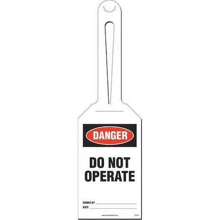 Do not Operate Loop Safety Tag, PK10 MPN:KML302A