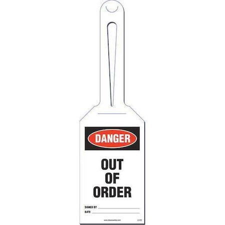 Out of Order Loop Safety Tag, PK10 MPN:KML305A
