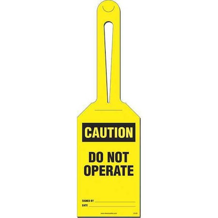 Caution: Do not Operate Loop Tag, PK10 MPN:KML503A