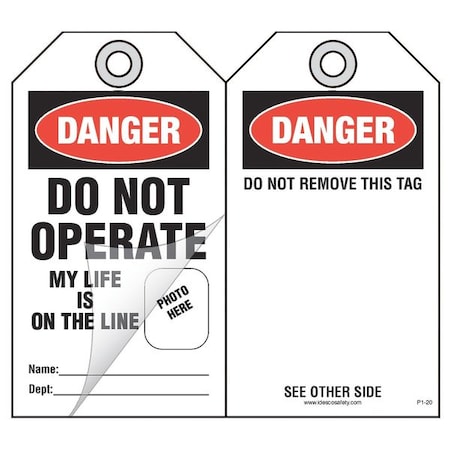 Self-Laminated Danger Safety Tag, PK10 MPN:LAP120AC