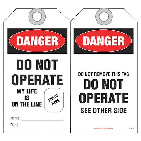 Self-Laminated Safety Tag, PK10 MPN:LAP132AC