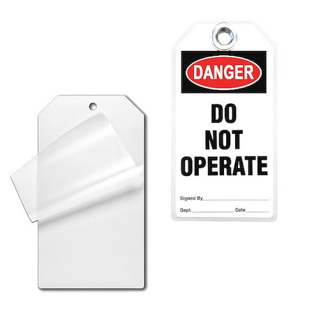 Safety Tag Laminating Pouches, PK10 MPN:LTAAA046E