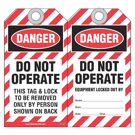 Equipment Locked Out By Safety Tag, PK10 MPN:KAT113AC