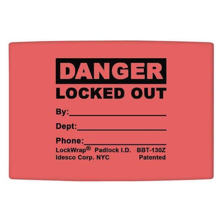 Padlock Label, 1-5/8inHx1-1/2inW, PK25, LMBBT126AAC MPN:LMBBT126AAC