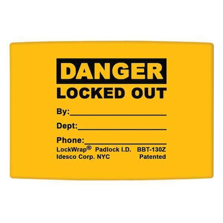 Padlock Label, 1-5/8inHx1-1/2inW, PK25, LMBBT127AAC MPN:LMBBT127AAC
