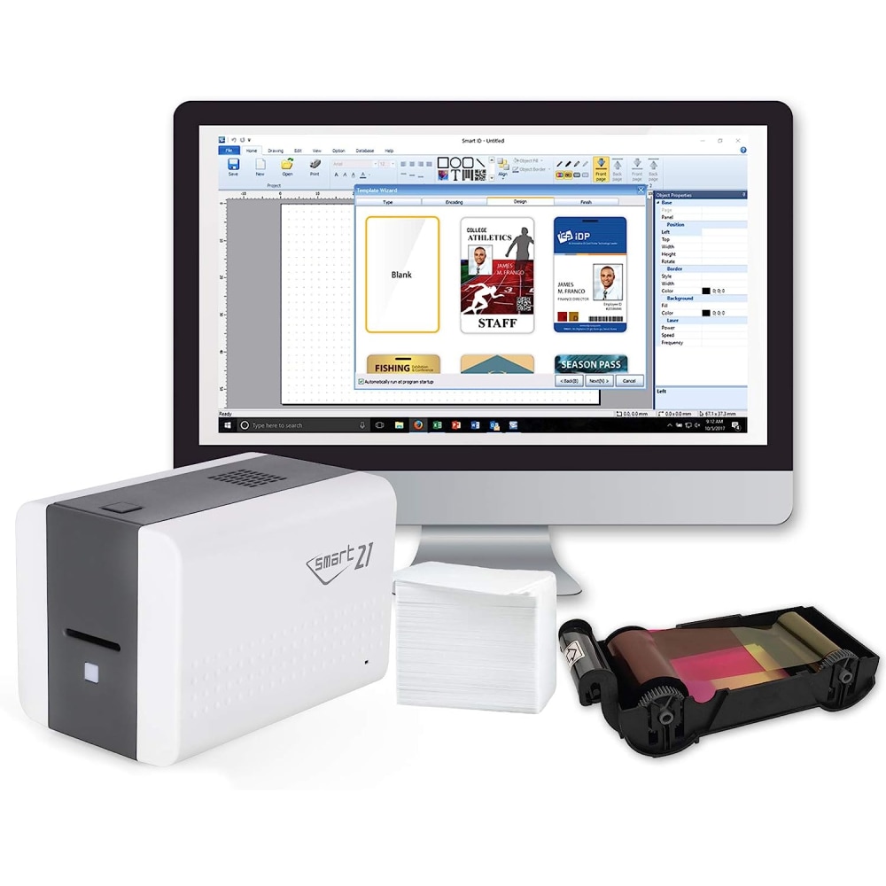 IDP SMART-21S Desktop Color ID Card Printer Kit MPN:653311K
