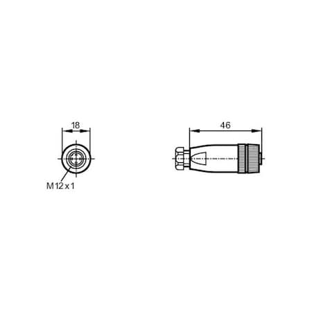 Wireable M12 connector MPN:E18161