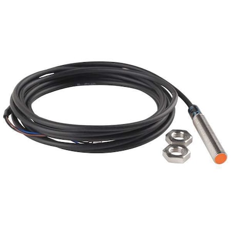 Cylindrical, Inductive Proximity Sensor, 8 mm Dia., Brass, 2 m, Bare Wire, 3 Wires, Shielded MPN:IE5121