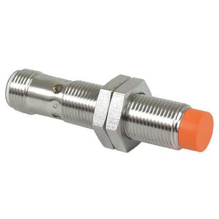 Cylindrical, Inductive Proximity Sensor, 12 mm Dia., Brass, M12, 3 Wires, Unshielded MPN:IF7103