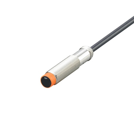 Cylindrical, Inductive Proximity Sensor, 12 mm Dia., Brass, 2 m, Bare Wire, 3 Wires, Unshielded MPN:IF7105