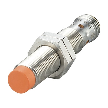 Cylindrical, Inductive Proximity Sensor, 12 mm Dia., Brass, M12, 3 Wires, Unshielded MPN:IFS243