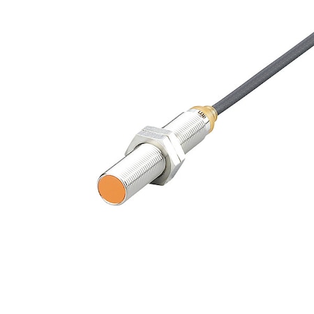 Cylindrical, Inductive Proximity Sensor, 12 mm Dia., Brass, 2 m, Bare Wire, 3 Wires, Shielded MPN:IFS252