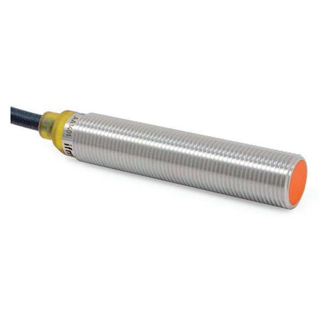 Cylindrical, Inductive Proximity Sensor, 12 mm Dia., Brass, 2 m, Bare Wire, 3 Wires, Shielded MPN:IFS254