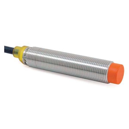 Cylindrical, Inductive Proximity Sensor, 12 mm Dia., Brass, 2 m, Bare Wire, 3 Wires, Unshielded MPN:IFS255