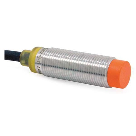 Cylindrical, Inductive Proximity Sensor, 12 mm Dia., Brass, 2 m, Bare Wire, 3 Wires, Unshielded MPN:IFS257