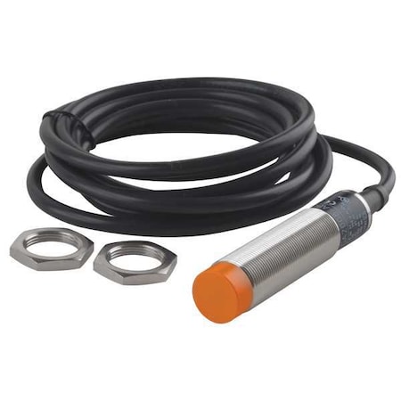 Cylindrical, Inductive Proximity Sensor, 18 mm Dia., Brass, 2 m, Bare Wire, 2 Wires, Unshielded MPN:IG0307