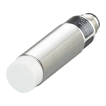 Cylindrical, Inductive Proximity Sensor, 18 mm Dia., Brass/PA/PBT, 1/2 in Connector, 2 Wires, Unshielded MPN:IG0345