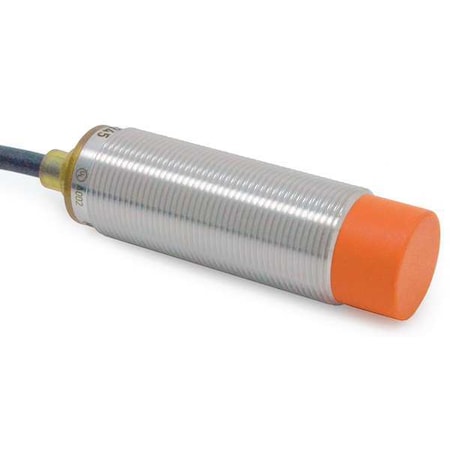 Cylindrical, Inductive Proximity Sensor, 18 mm Dia., Brass, 2 m, Bare Wire, 3 Wires, Unshielded MPN:IGS247
