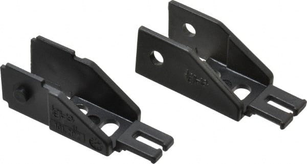 1.02 Inch Outside Width x 0.94 Inch Outside Height, Cable and Hose Carrier Steel Zipper Mounting Bracket Set MPN:101-12PZB