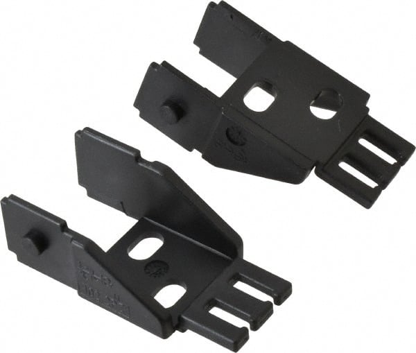 1.42 Inch Outside Width x 0.94 Inch Outside Height, Cable and Hose Carrier Steel Zipper Mounting Bracket Set MPN:102-12PZB