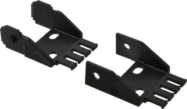 1.93 Inch Outside Width x 0.94 Inch Outside Height, Cable and Hose Carrier Steel Zipper Mounting Bracket Set MPN:103-12PZB