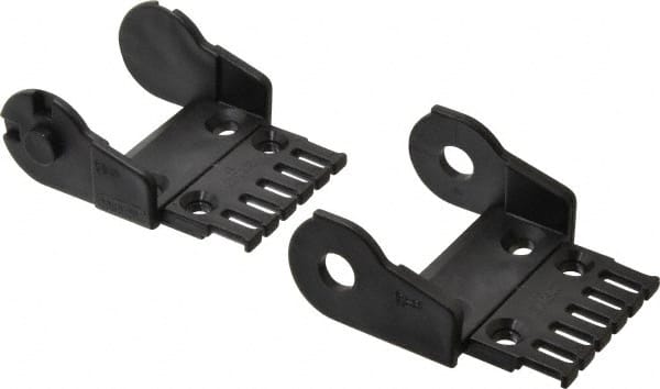 2.87 Inch Outside Width x 1.38 Inch Outside Height, Cable and Hose Carrier Plastic Open Mounting Bracket Set MPN:2050-12PZB