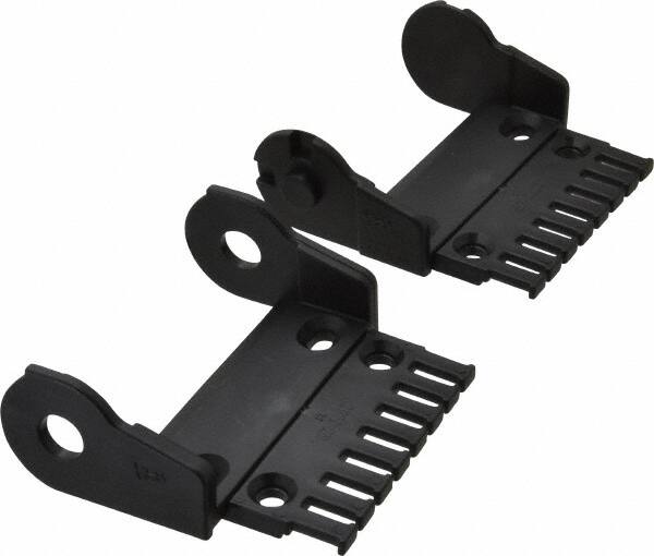 3.36 Inch Outside Width x 1.38 Inch Outside Height, Cable and Hose Carrier Plastic Open Mounting Bracket Set MPN:2070-12PZB
