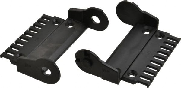 4.69 Inch Outside Width x 1.38 Inch Outside Height, Cable and Hose Carrier Plastic Open Mounting Bracket Set MPN:2100-12PZB
