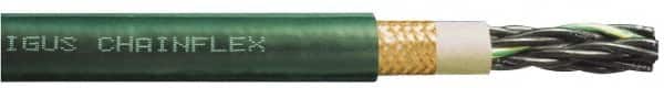 Machine Tool Wire: 20 AWG, Green, 1' Long, Polyvinylchloride, 0.43