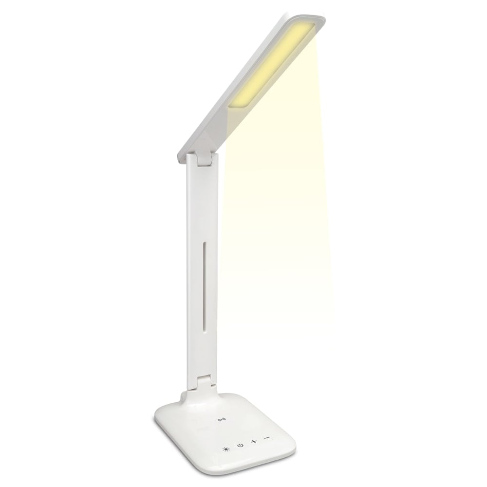 iLive LED Desk Lamp With Wireless Charging, 13inH, White MPN:IAQL300W